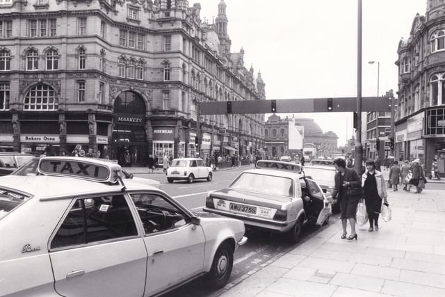 Do you remember these shops in the 1980s? Pictured in April 1981.
