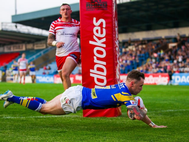 Other than during the pandemic, Featherstone's Post Office Road is the only ground Leeds Rhinos have played at as both the home and away team during the summer era. Richie Myler is seen scoring against Leigh in a 2018 Challenge Cup tie when Headingley was unavailable.