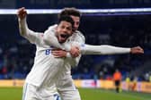 BIG WIN - Leeds United's Georginio Rutter celebrates scoring his sides third goal during the Sky Bet Championship match at the Cardiff City Stadium, Wales. Pic: