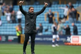 BIG THUMBS UP: For Leeds United so far under boss Daniel Farke, above, pictured after this month's impressive 3-0 win at Millwall. Photo by George Tewkesbury/PA Wire.
