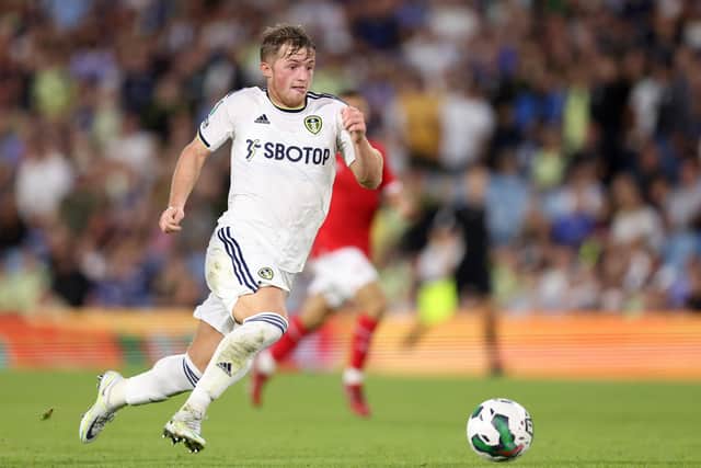 DROPPED IN - Joe Gelhardt returned to the Leeds United Under 21s, scored a pair of goals and had fun against Tranmere in the Papa John's Trophy. Pic: Getty