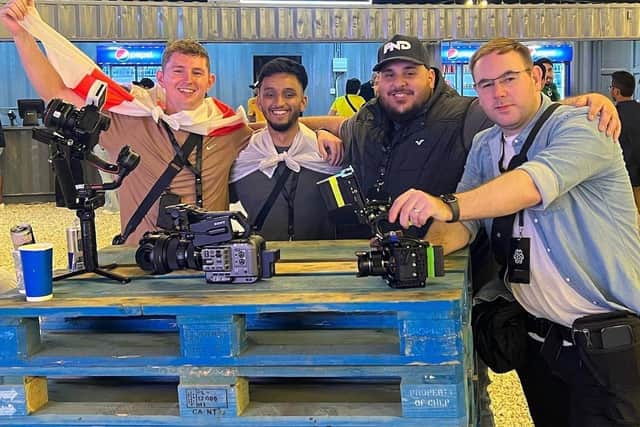 Haris Effendi, second right, has worked on a number of different projects with other creatives. His most recent venture was the Qatar World Cup.