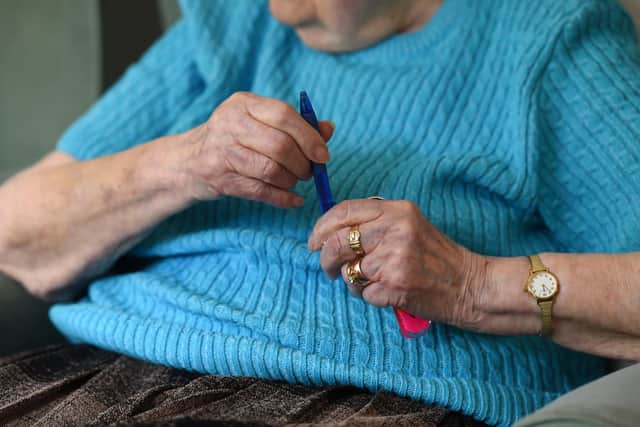 An elderly woman