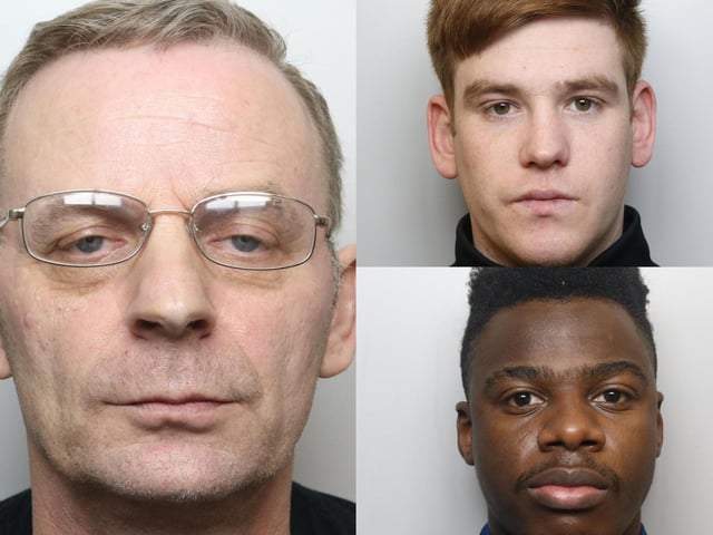 Clockwise from left: Drug dealer Michael Flint and masked robbers Brandon Jarrett and Jeffrey Chikosha