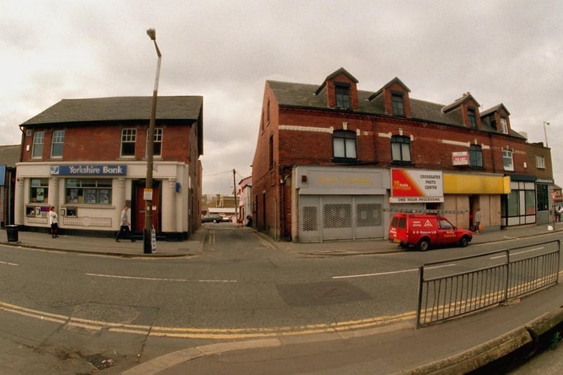 The Yorkshire Bank on Austhorope Road in Crossgates where robbers dug a tunnel from a video shop near by. The bank was undergoing a refurbishment at the time with no money in the building meaning the robbers made off penniless.