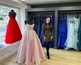 Lia Brehmer inside her new shop The Prom Den in Horsforth