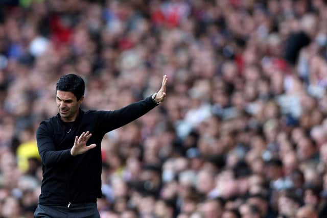 INJURIES: For Arsenal boss Mikel Arteta, above, who has two important players definitely out for Sunday's trip to Leeds United and at least another one doubtful. 
Photo by ADRIAN DENNIS/AFP via Getty Images.