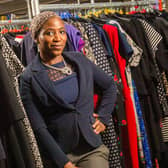 Smart Works Leeds successful former client Esther at the centre at Mabgate Mills in Leeds, where an in-house fashion sale will be staged for the first time, offering clothes and accessories especially donated for the sale by the charity's supporting designer and high-end high street and online fashion brands, and featuring partywear, daywear and outerwear. Smart Works Leeds provides clothing and interview coaching for unemployed women in Yorkshire, and is also looking for donations of workwear and interview-appropriate clothing for its clients. Picture Bruce Rollinson