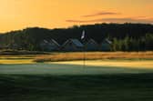 Sun sets on the lodges at Kilnwick Percy Resort and Golf Club. Image: Darwin Escapes
