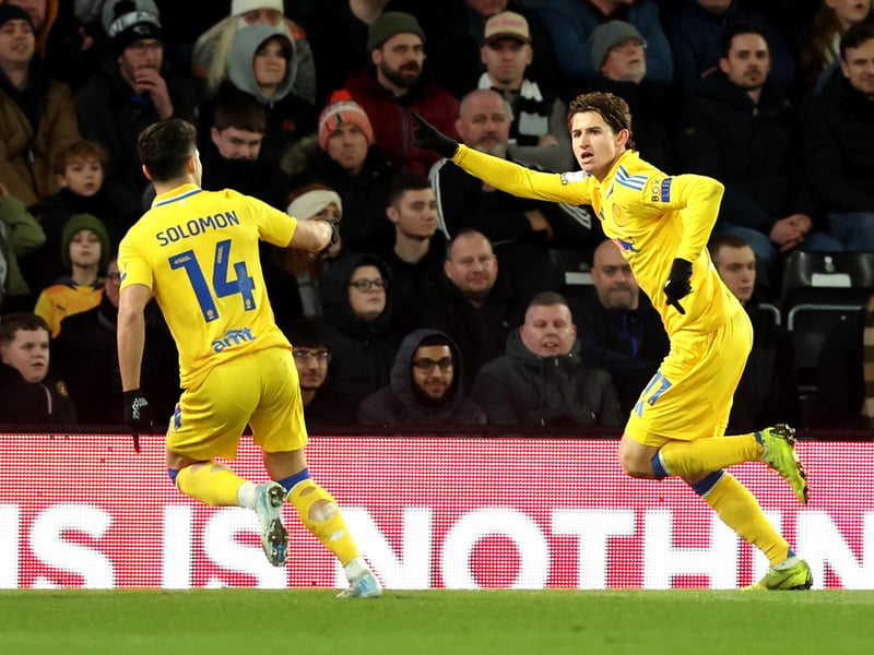 7 - Lively, dangerous. Played a lovely ball to put James in. Wanted the ball often.