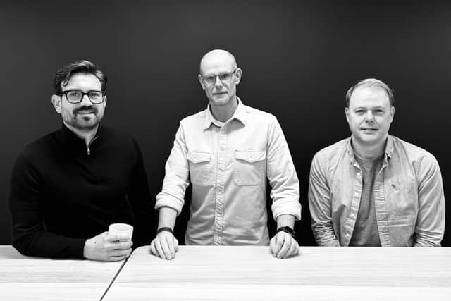 Paladin digital marketing management (from left) Head of Brand Marketing Alex Taylor, Managing Director Alisdair Straughan and Head of Performance Marketing Gavin Stevens.