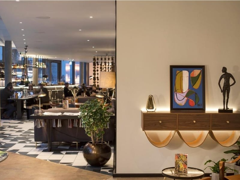 The hotel is modern and beautifully designed.