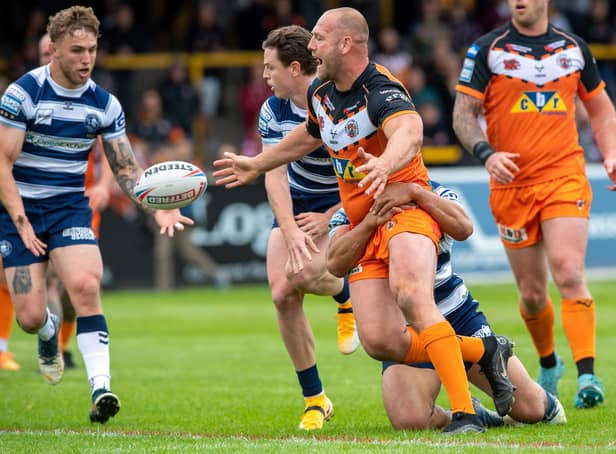 Castleford Tigers' Liam Watts is serving his fifth suspension of 2022. Picture by Bruce Rollinson.