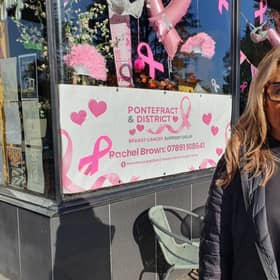 Pontefract and District Breast Cancer Support Group members hung around 1,500 bras on railings and in shop windows in and around the town centre at the start of October.