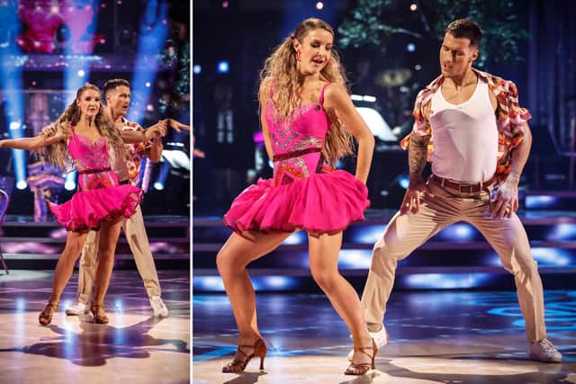 Helen Skelton and Gorka Marquez, pictured during the live show of Strictly Come Dancing on BBC1 on Saturday, November 12, 2022. Picture: PA/BBC.
