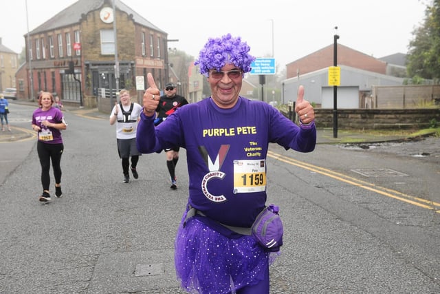 Purple Pete Forbes of Morley raising money for veterans charity