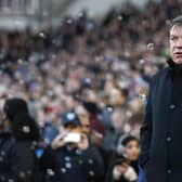 RETURN: Of Leeds United boss Sam Allardyce, above, to West Ham, pictured ahead of the Premier League clash between the Irons and Arsenal at the Boleyn Ground, Upton Park of December 2014. Photo by JUSTIN TALLIS/AFP via Getty Images.