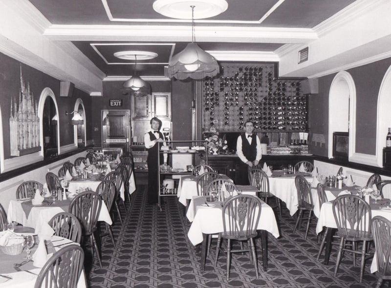 Inside Milano's restaurant on Roundhay Road in October 1982.