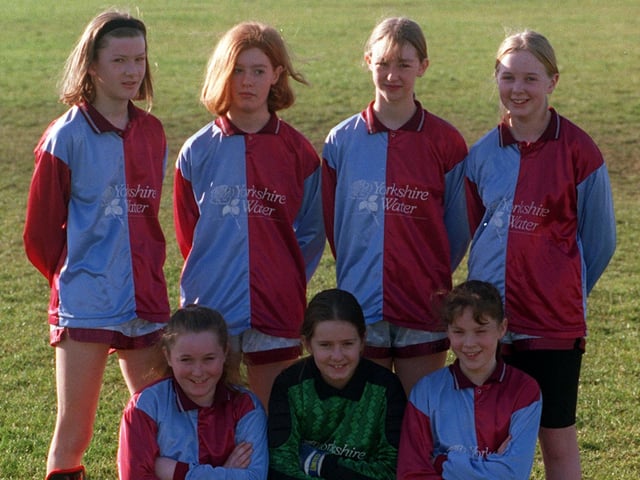 Burley Junior Girls took part in a six-a-side competition at Armley Sports Centre in February 1997. Pictured, back from left, are Mary Currie, Leanne Alcantarilla, Sarah baker and Jennifer Bloomer. Front row, from left, are Sally Dobson, Sam Robinson and Joanne Ellis.