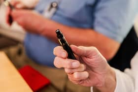 Participant of a community stop smoking service successfully using a vape as part of their quit attempt