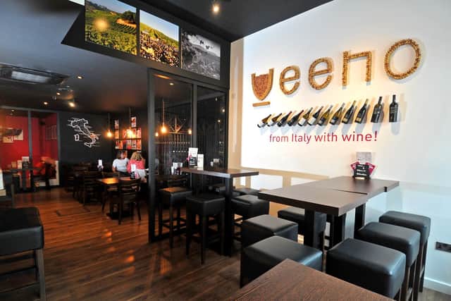 Veeno is a chain of wine bars, with the Leeds spot located on Wellington Place