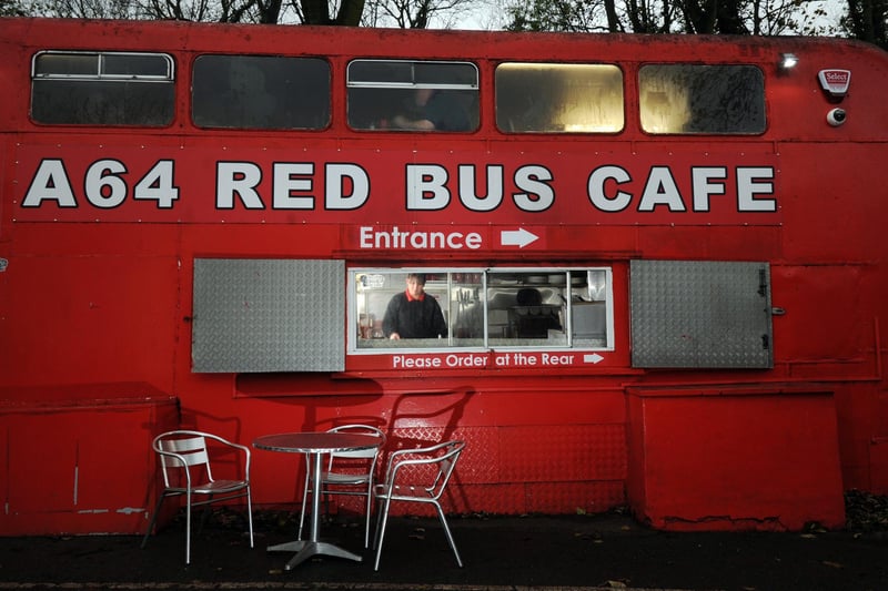 Heading to the coast from Leeds? You had to stop off at the A64 Red Bus Cafe for a snack.