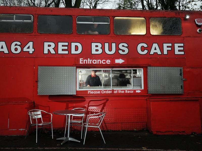 Heading to the coast from Leeds? You had to stop off at the A64 Red Bus Cafe for a snack.