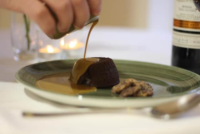The dark chocolate fondant passed the 'ooze' test. Image: Devonshire Hotels
