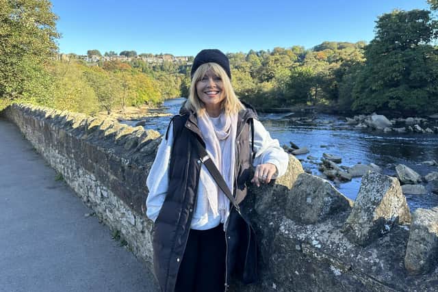 Christine by the River Swale in Richmond.