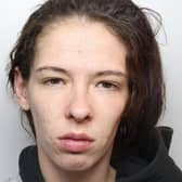 Crack cocaine addict Sonya Beaumont pushed staff and made them fear for their safety as customers were left "shocked and frightened," Leeds Crown Court heard.