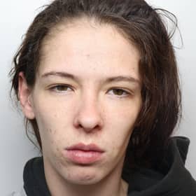Crack cocaine addict Sonya Beaumont pushed staff and made them fear for their safety as customers were left "shocked and frightened," Leeds Crown Court heard.