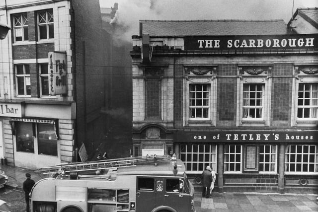 Firefighters dealt with a blaze behind The Scarborough Hotel in June 1972.