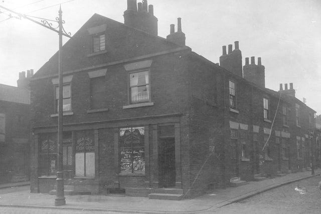 Beales Fisheries at 46 Low Road on corner with Society Street with John Robert Watson, greengrocers on corner with Jericho Street at number 44 Low Road.