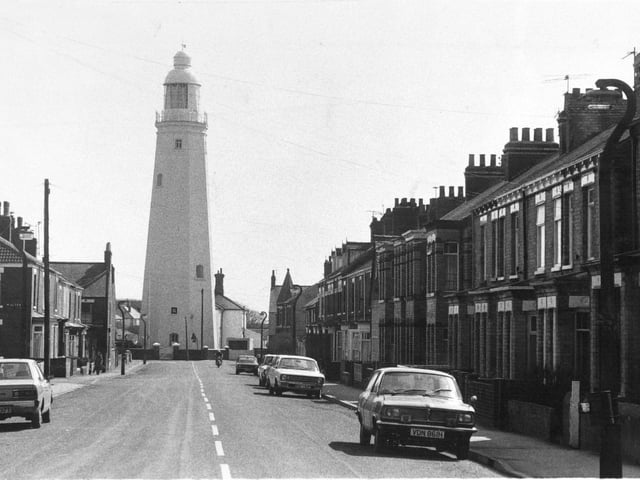 The 86-year-old disused lighthouse at Withernsea pictured in June 1980.
