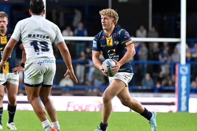 Zak Lloyd impressed during his Leeds Rhinos debut, according to fan Katie Marczynski. Picture by Matthew Merrick/SWpix.com.