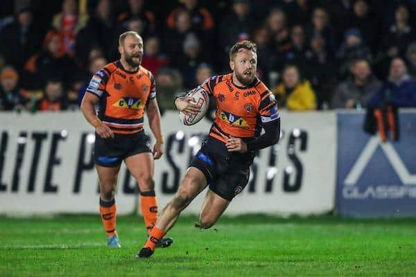 Jordan Rankin, seen playing for Castleford in 2020, recommended the club to their new signing Elie El-Zakhem. Picture by Alex Whitehead/SWpix.com .
