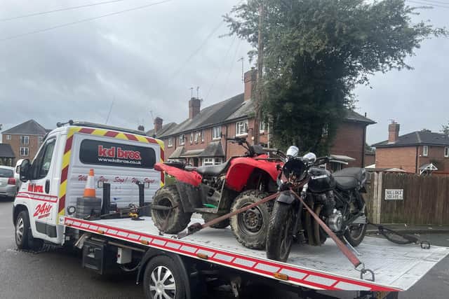 The stolen vehicles were seized from the Hillidge estate in Hunslet (Photo by WYP)