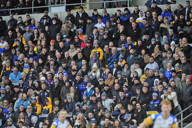 Fans watch Rhinos battle back from 16 points behind to beat Wakefield at AMT Headingley on Boxing Day.