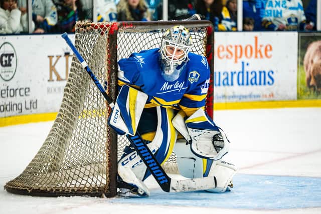 LEAD ROLE: Sam Gospel once again produced the goods for Leeds Knights during the 2024-25 NIHL National season. Picture:Kev Bland/Knights Media.