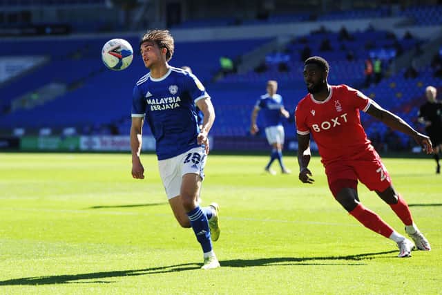 RELISHING THE CHALLENGE: Cardiff City's Tom Sang, left. Photo by Alex Burstow/Getty Images.