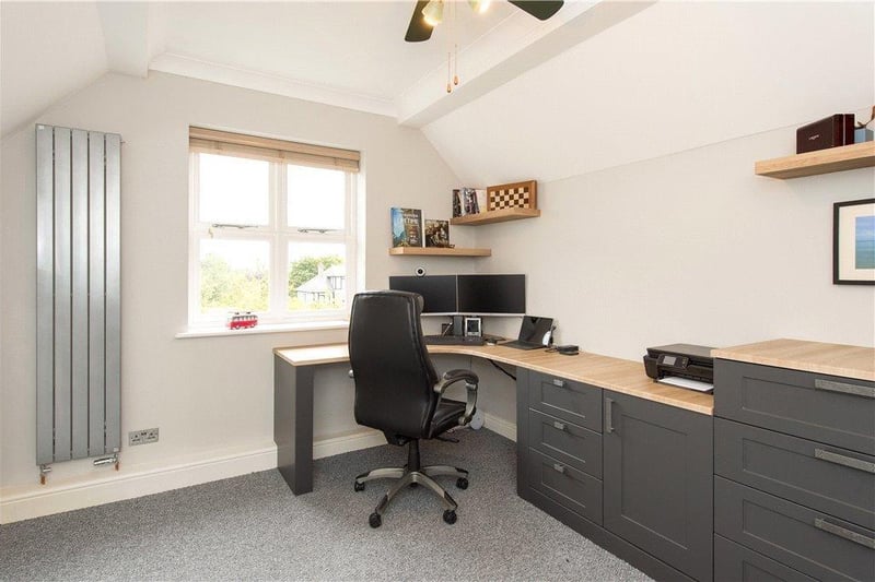 Versatile rooms allow space for a home office, or alternative uses.