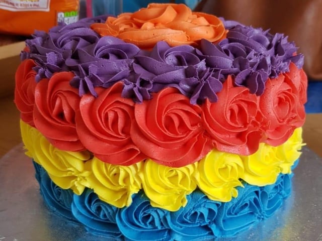 A colourful rainbow design from Shelby Lou Lou.