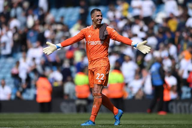 UPBEAT: Leeds United 'keeper Joel Robles after Saturday's 2-2 draw against Newcastle United at Elland Road. Photo by Stu Forster/Getty Images.