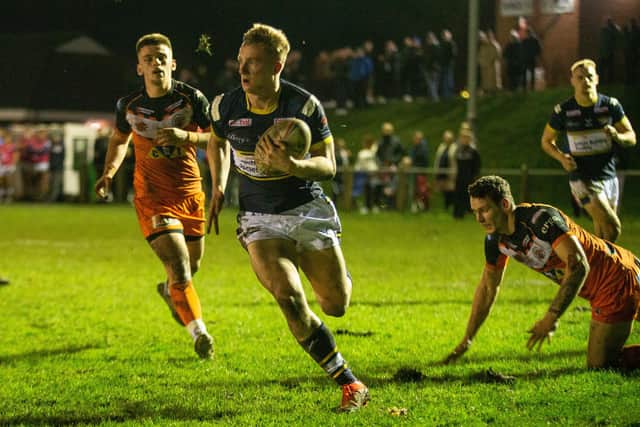 Alfie Edgell in action for Rhinos' reserves against Castleford this season. Picture by Craig Hawkhead/Leeds Rhinos.
