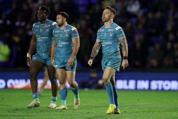 Justin Sangare, Rhyse Martin and Richie Myler reflect on the 32-point defeat at Warrington in round one, more than twice the margin of any other loss this term. Picture by Paul Currie/SWpix.com.