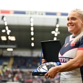 Amy Hardcastle was player of the match in England's win over Wales at Headingley last weekend. Picture by John Clifton/SWpix.com.