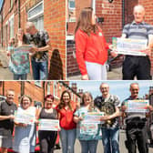 Casteford neighbours who won £240,000 in the People's Postcode Lottery today.