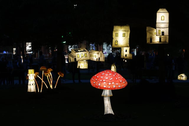 Enchanted Glade was a magical installation co-produced with the British Library in Park Square. Photo: Jonathan Gawthorpe.