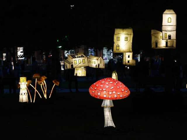 Enchanted Glade was a magical installation co-produced with the British Library in Park Square. Photo: Jonathan Gawthorpe.