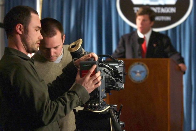 Filming at the Radisson Hotel, Seacroft, for a new movie, on December 4, 2003.